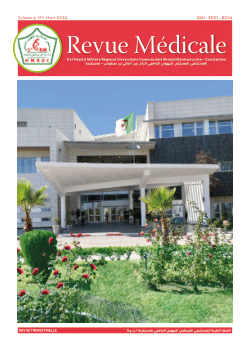 REVUE LEDICALE INDEXÉE DE L'HÔPITAL UNIVERSITAIRE MILITAIRE RÉGIONAL DE CONSTANTINE