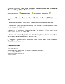 <b>Clarifying Ambiguities in the Use of Confidence Intervals, P-Values, and Surprisals as Measures of Compatibility in Medical Research</b>