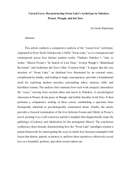 Cursed Love: Deconstructing Swan Lake’s Archetype in Nabokov, Proust, Waugh, and del Toro