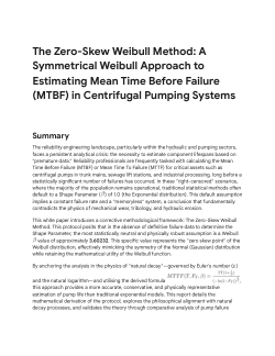 A Symmetrical Weibull Approach to Estimating Mean Time Before Failure (MTBF) in Centrifugal Pumping Systems