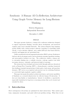 Symbiosis: A Human–AI Co-Reflection Architecture Using Graph–Vector Memory for Long-Horizon Thinking
