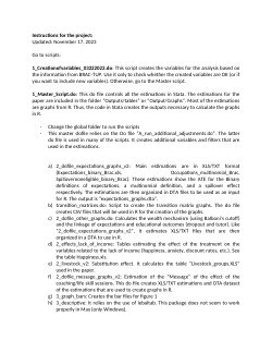 Code and Suplemental Material - How does a rural poverty alleviation program affect parents’ aspirations about their children? evidence from BRAC-TUP in Bangladesh