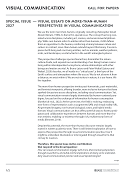 <b>Call for </b><b>Papers</b><b>: Special Visual Essays Issue on More-than-Human Perspectives in Visual Communication</b>