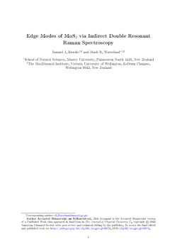 Edge Modes of MoS<sub>2</sub> via Indirect Double Resonant Raman Spectroscopy
