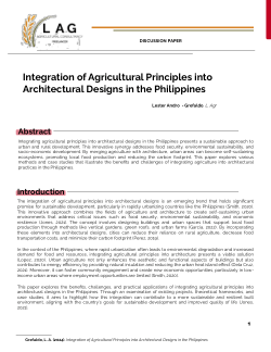 Integration of Agricultural Principles into