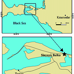 Geographical map - Sinyaya Balka