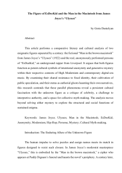 The Figure of EsDeeKid and the Man in the Macintosh from James Joyce’s “Ulysses”