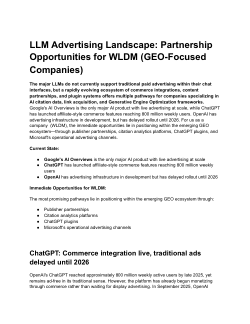 LLM Advertising Landscape_ Partnership Opportunities for WLDM (GEO-Focused Companies)