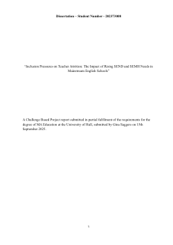 Inclusion Pressures on Teacher Attrition: The Impact of Rising SEND and SEMH Needs in Mainstream English Schools