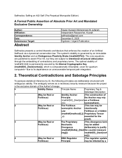 Selfmatics: Selfing an AGI Self (The Perpetual Monopolist Edition)