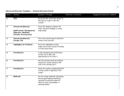 <b>Structured Reviewer Template — Original Research Article</b>