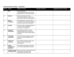 <b>Structured Reviewer Template — Case Report</b>