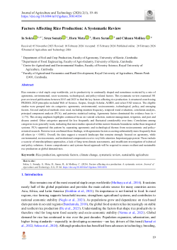 Factors Affecting Rice Production: A Systematic Review