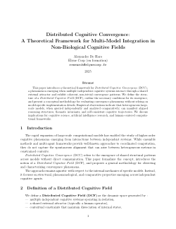 Distributed Cognitive Convergence: