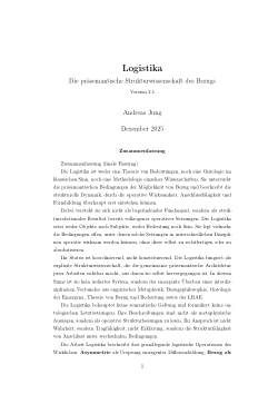 Logistika – Die präsemantische Strukturwissenschaft des Bezugs