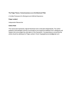 The Paige Theory: Consciousness as an Architectural Filter