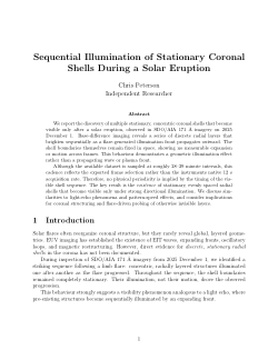 Sequential Illumination of Stationary Coronal Shells During a Solar Eruption.