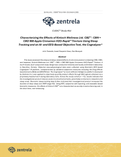 Characterizing the Effects of Kinloch Wellness Ltd. CBZ™