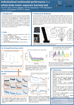 <sup>Individualised</sup><sup> multimodal performance </sup><sup>in a </sup><sup>whole-body motor sequence learning task</sup>