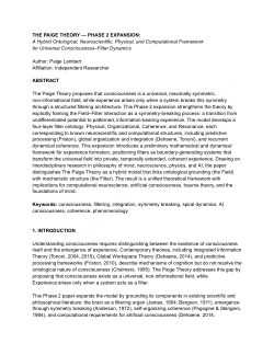 <b>THE PAIGE THEORY — PHASE 2 EXPANSION:</b>