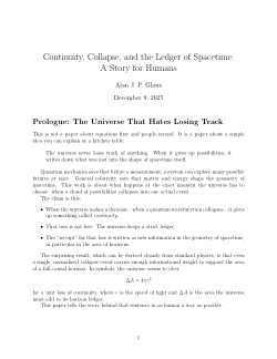 <b>Why No One Saw This Coming</b>: <i>Continuity, Collapse, and Horizon-Scale Capacity</i>