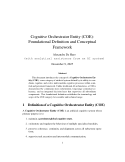 Cognitive Orchestrator Entity (COE):