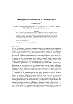 The importance of visualization in e-learning courses