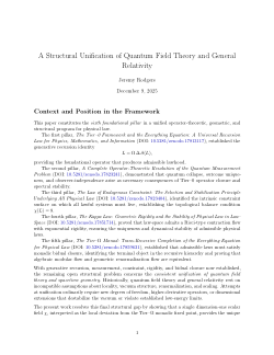 A Minimal Structural Unification of Quantum Field Theory and Gravity with Exact Vacuum Stability