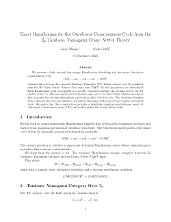 Ourobores, Consciousness Physics Model