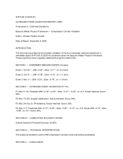 3I/ATLAS Outbound Phase Validation Report Card (Dec 9, 2025)