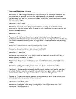 Combined Interview and Focus Group Transcripts