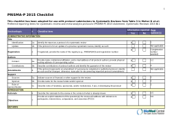PRISMA-P checklist for "High ambient temperatures and hypertensive disorders of pregnancy: a systematic review and meta-analysis protocol"