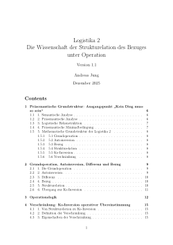 Logistika 2 - Die Wissenschaft der Strukturelation des Bezuges unter Operation