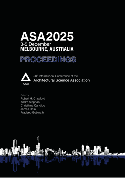 Proceedings of the 58<sup>th</sup> International Conference of the Architectural Science Association