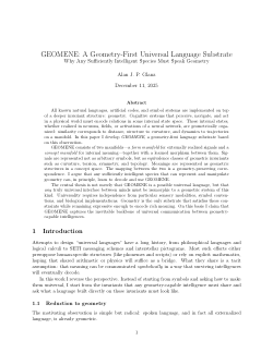 GEOMENE: A Geometry-First Framework for Universal Language