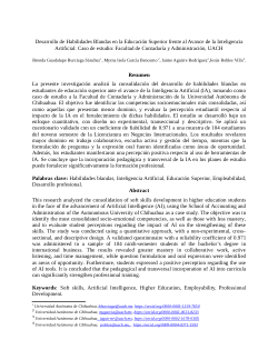Desarrollo de Habilidades Blandas en la Educación Superior frente al Avance de la Inteligencia Artificial