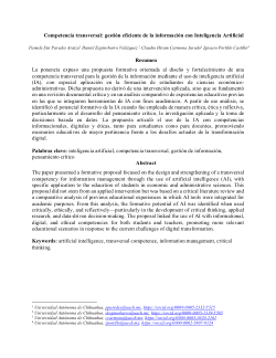 <b>Competencia transversal: gestión eficiente de la información con Inteligencia Artificial</b>