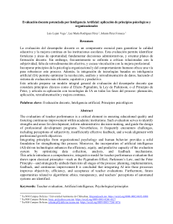 Evaluación docente potenciada por Inteligencia Artificial: aplicación de principios psicológicos y organizacionales