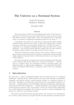 The Universe as a Torsional System