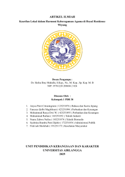 Kearifan Lokal dalam Harmoni Keberagaman Agama di Royal Residence Wiyung