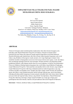 <p dir="ltr">LEMENTASI NILAI TOLERANSI PADA MASJID
</p>