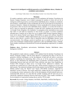 Impacto de la inteligencia artificial generativa en las habilidades duras y blandas de estudiantes universitarios