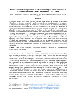 Análisis multivariado de la percepción del estado emocional y rendimiento académico en jóvenes universitarios que estudian administración y que trabajan