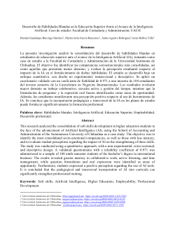 Desarrollo de Habilidades Blandas en la Educación Superior frente al Avance de la Inteligencia Artificial: Caso de estudio: Facultad de Contaduría y Administración, UACH