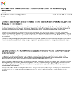 Passive Radiant Cooling System with Underground Water Tank in dry or humid climate / <b>Sistema de Enfriamiento Radiante Pasivo con Tanque Subterráneo de Agua en clima seco o húmedo </b>