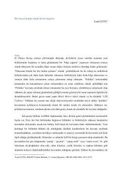 Bir Siyaset Pratiği Olark Devlet Alegorisi