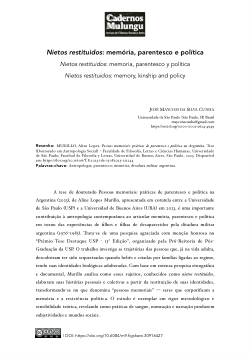 <b><i>Nietos restituidos</i></b><b>: memória, parentesco e política</b>