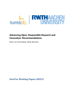 Advancing Open, Responsible Research and Innovation: Recommendations