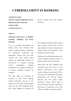 Cybersecurity In Banking