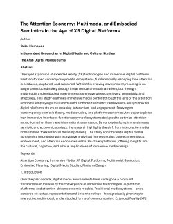 The Attention Economy: Multimodal and Embodied Semiotics in the Age of XR Digital Platforms